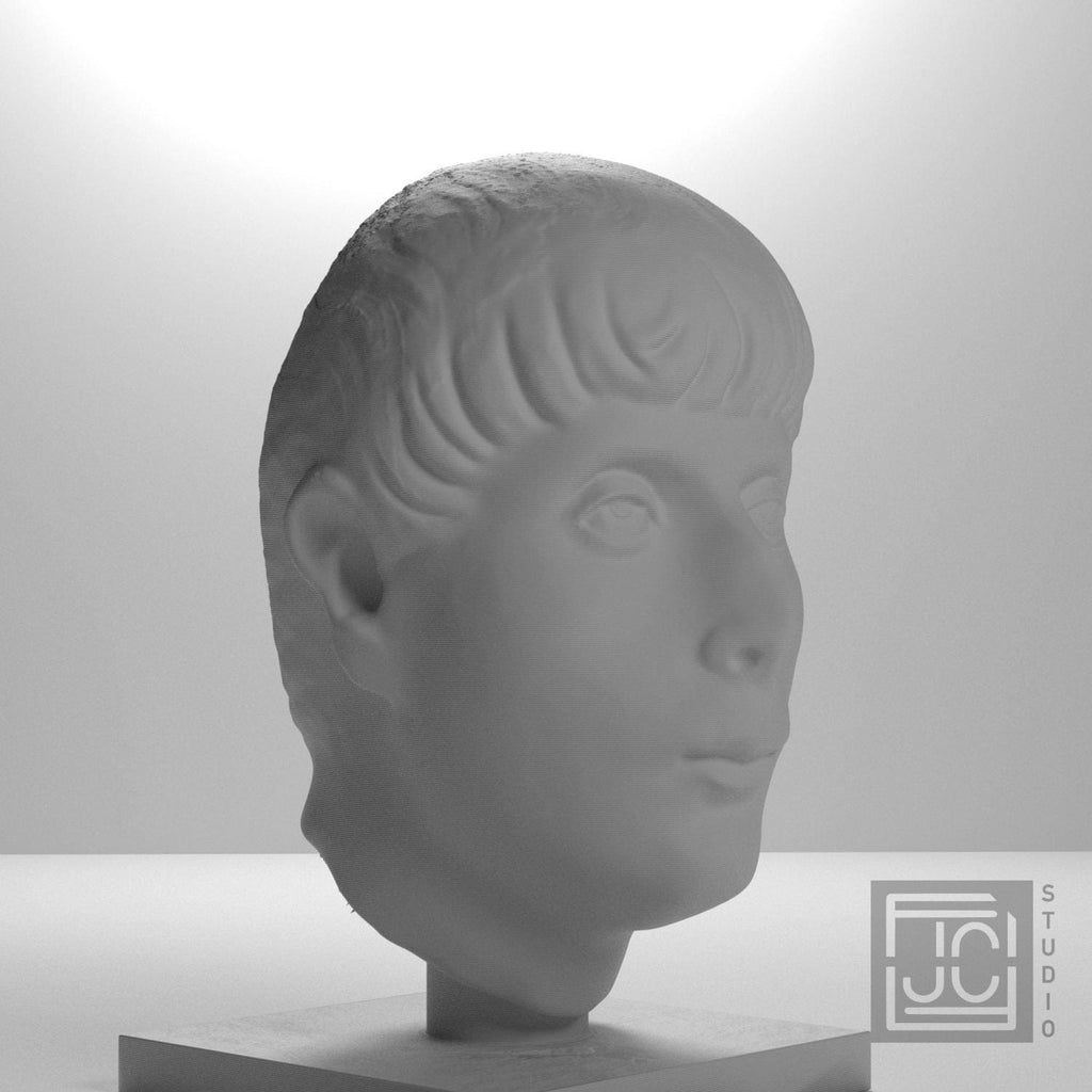Young Man Head 3D Printed Museum Replica