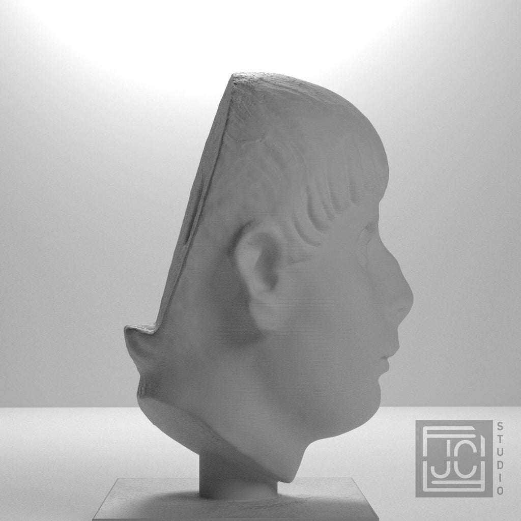 Young Man Head 3D Printed Museum Replica