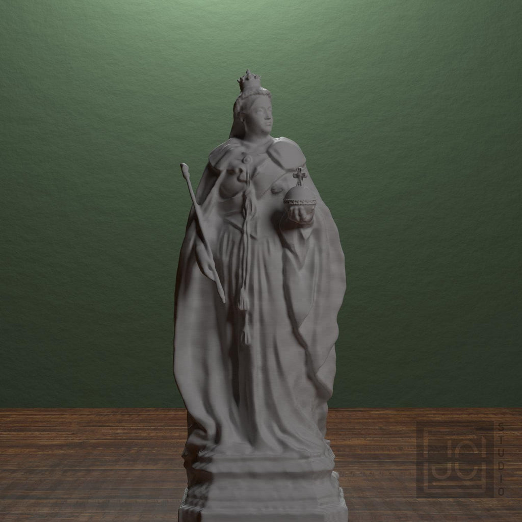 Queen Victoria in Victoria Square 3D Printed Museum Statue Replica