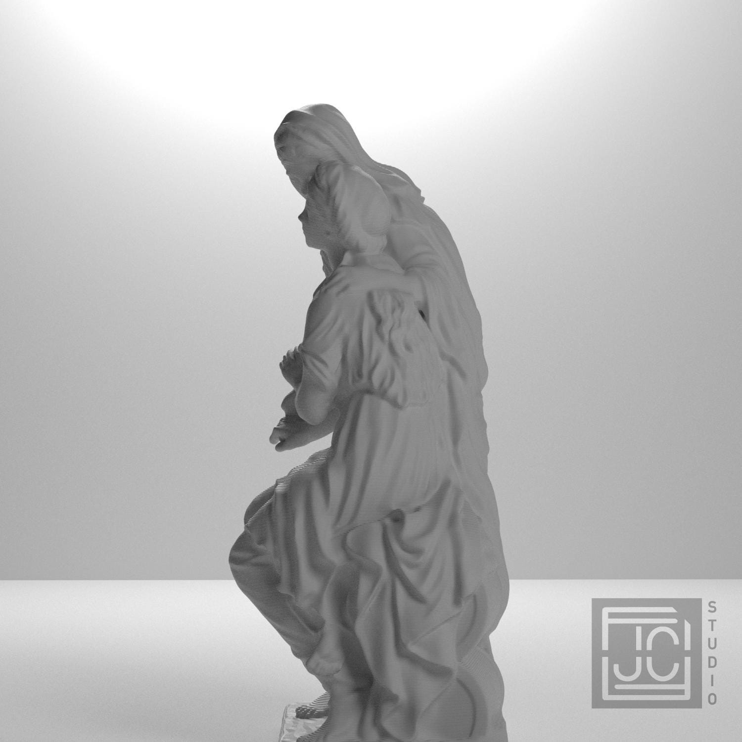 The Sisters of Bethany 3D Printed Sculpture