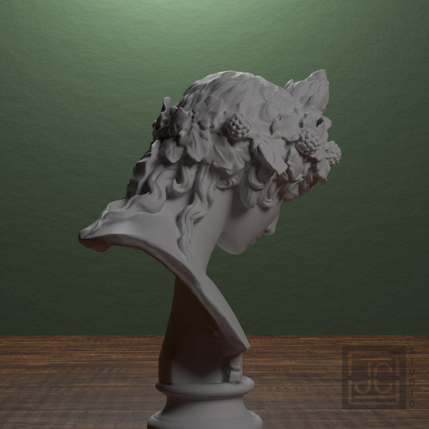 Antinous as Dionysus 3D Printed Collectible Bust