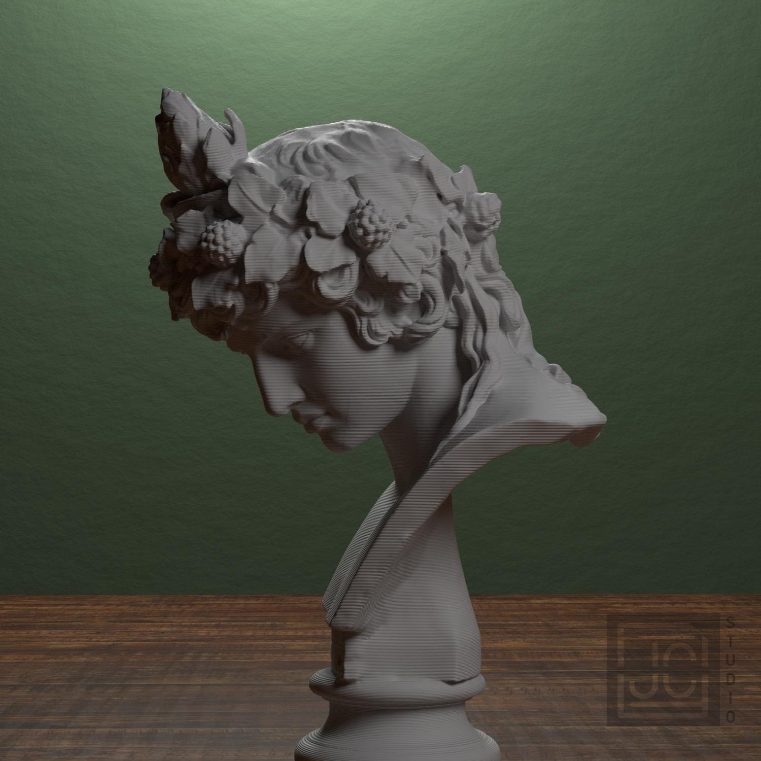 Antinous as Dionysus 3D Printed Collectible Bust