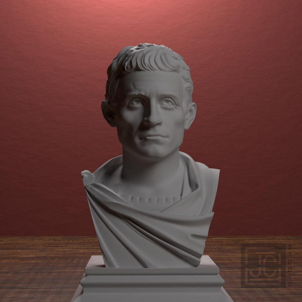 Julius Caesar Portrait No. 0136 3D Printed Collectible Bust