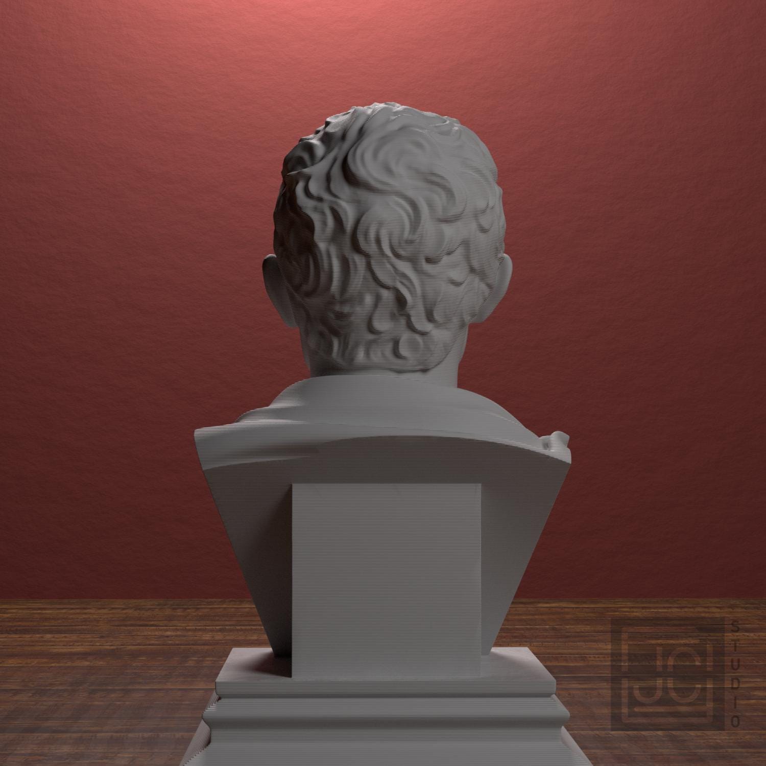 Julius Caesar Portrait No. 0136 3D Printed Collectible Bust