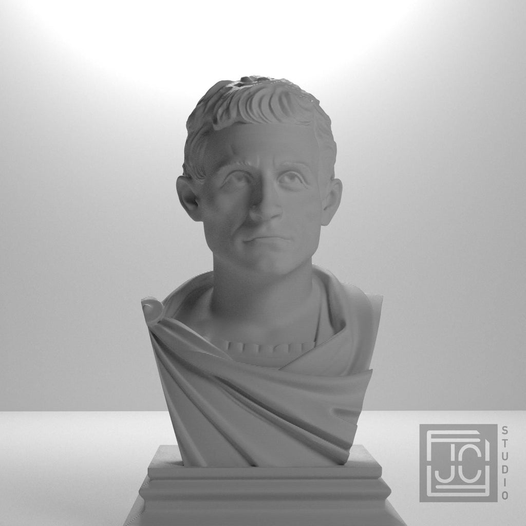 Julius Caesar Portrait No. 0136 3D Printed Collectible Bust