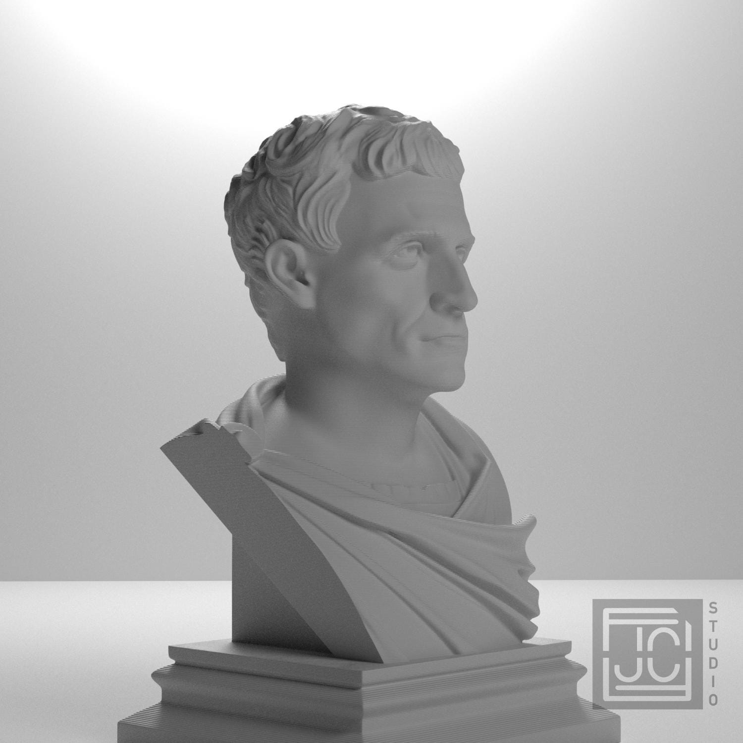 Julius Caesar Portrait No. 0136 3D Printed Collectible Bust