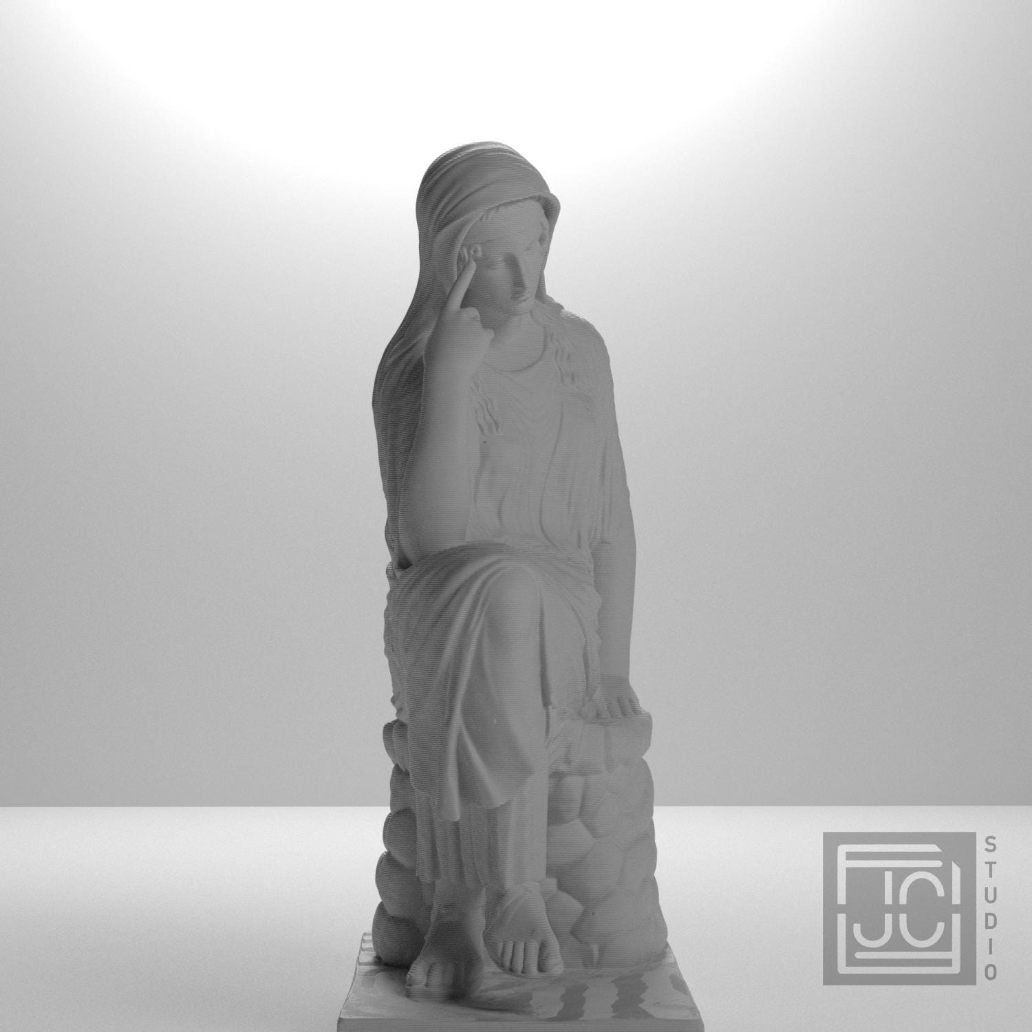 Seated Penelope 3D Printed Museum Replica