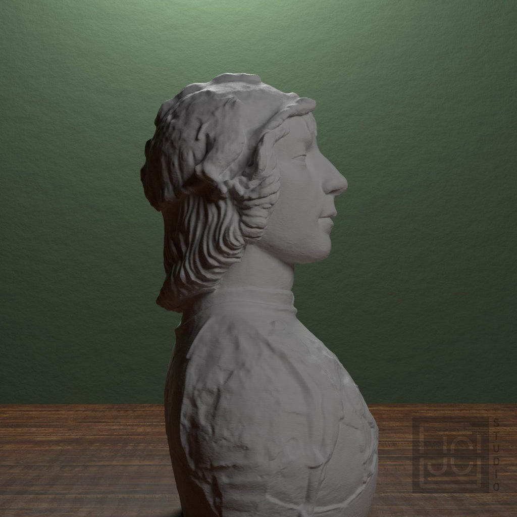 Helmet-Clad Figure with Relief Harness 3D Printed Museum Replica