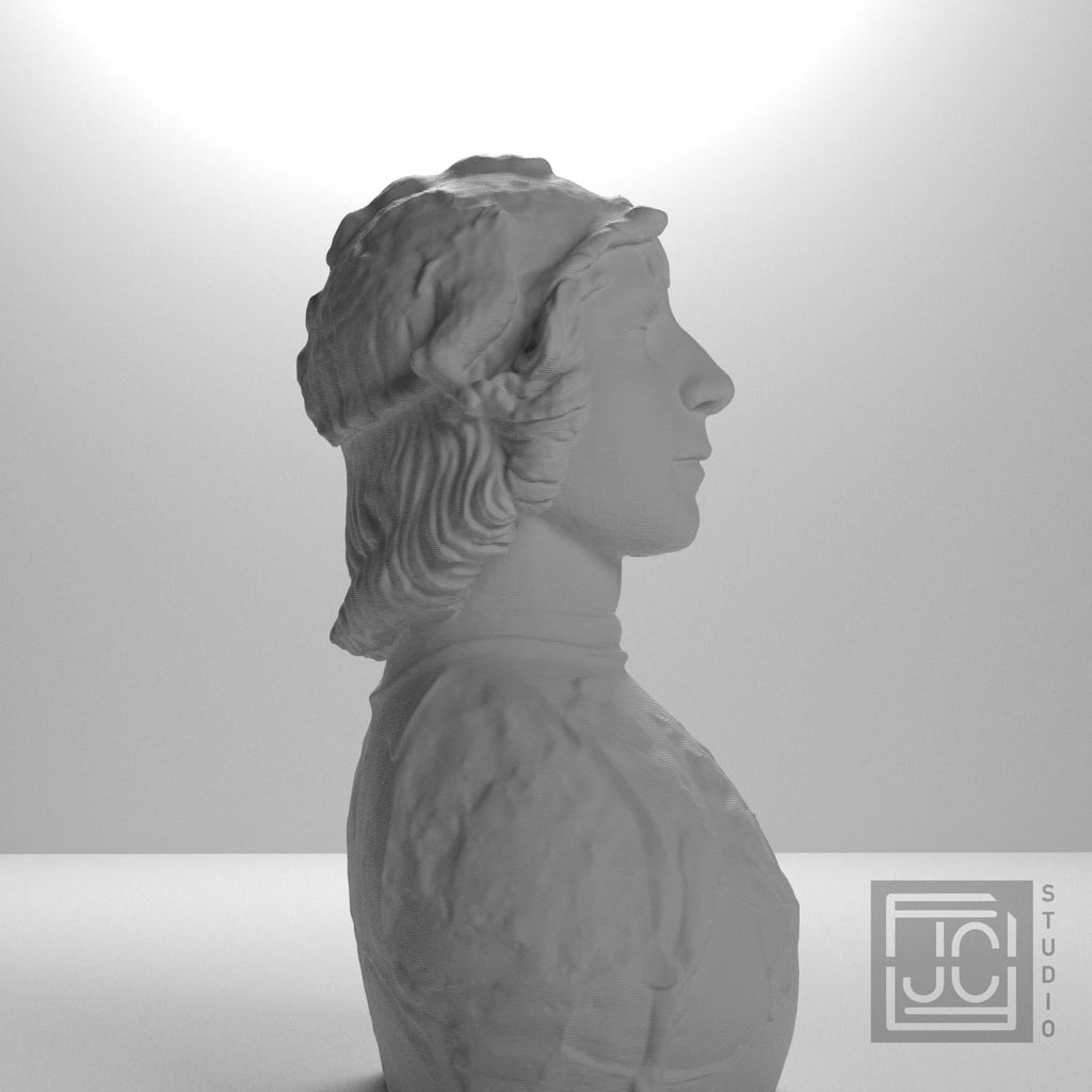 Helmet-Clad Figure with Relief Harness 3D Printed Museum Replica