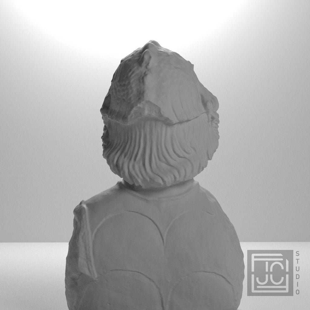Helmet-Clad Figure with Relief Harness 3D Printed Museum Replica