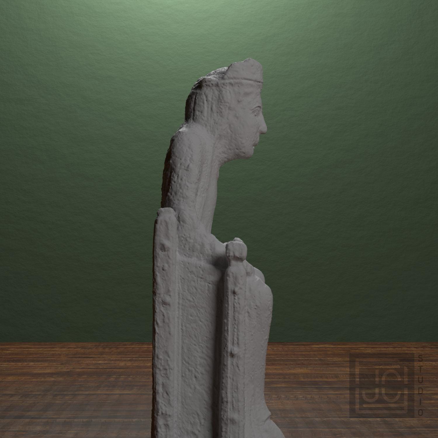 Romanesque Enthroned Madonna 3D Printed Museum Replica