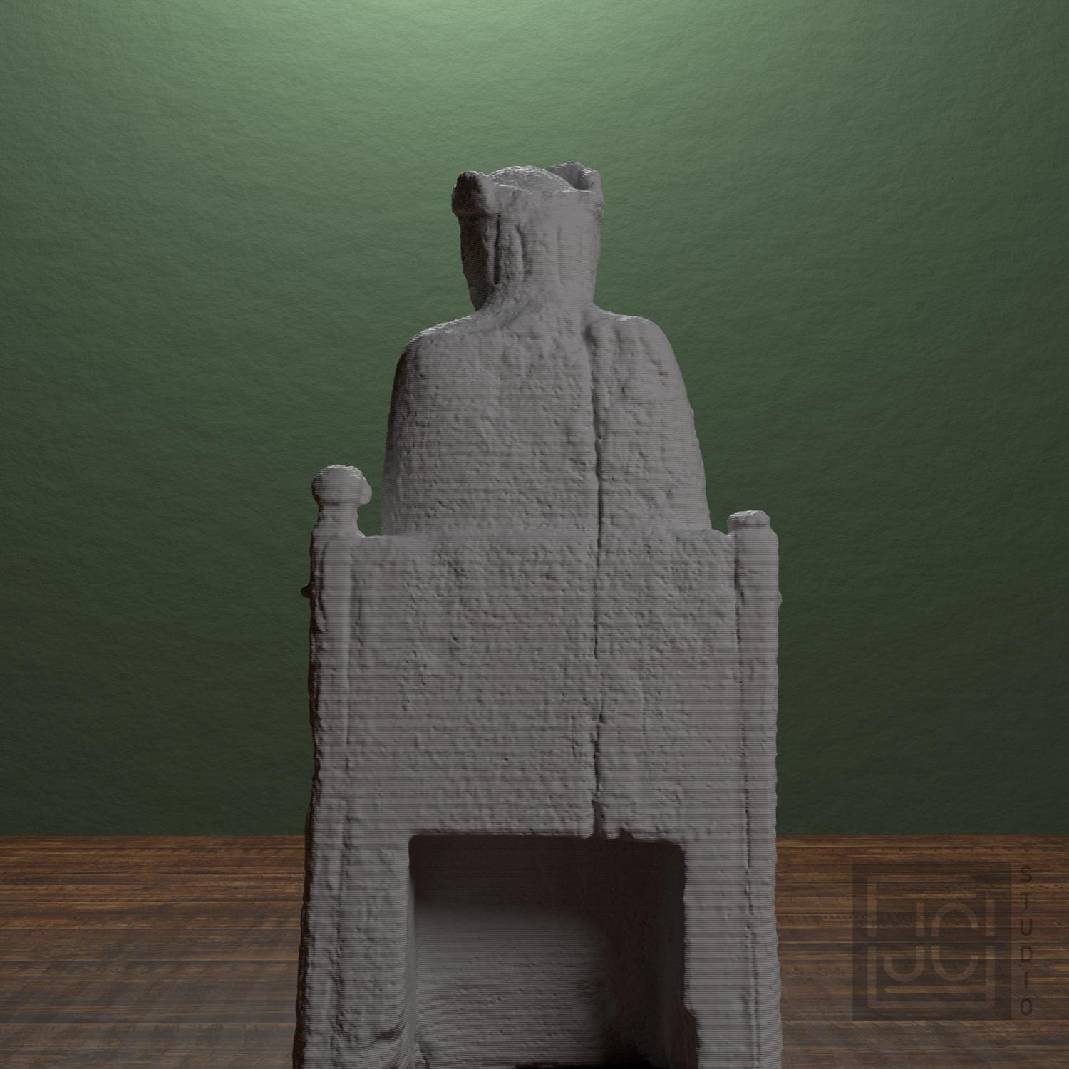 Romanesque Enthroned Madonna 3D Printed Museum Replica