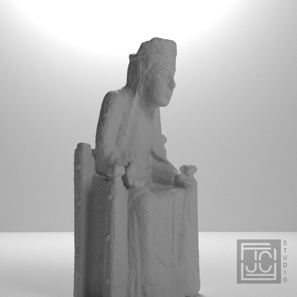 Romanesque Enthroned Madonna 3D Printed Museum Replica