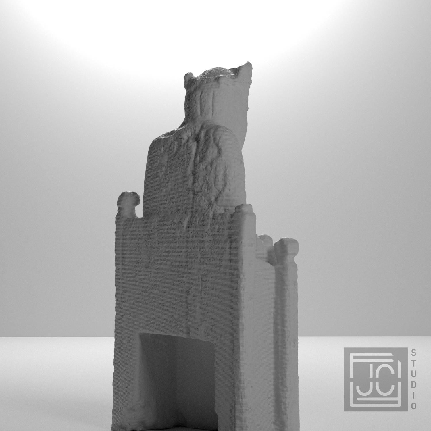 Romanesque Enthroned Madonna 3D Printed Museum Replica