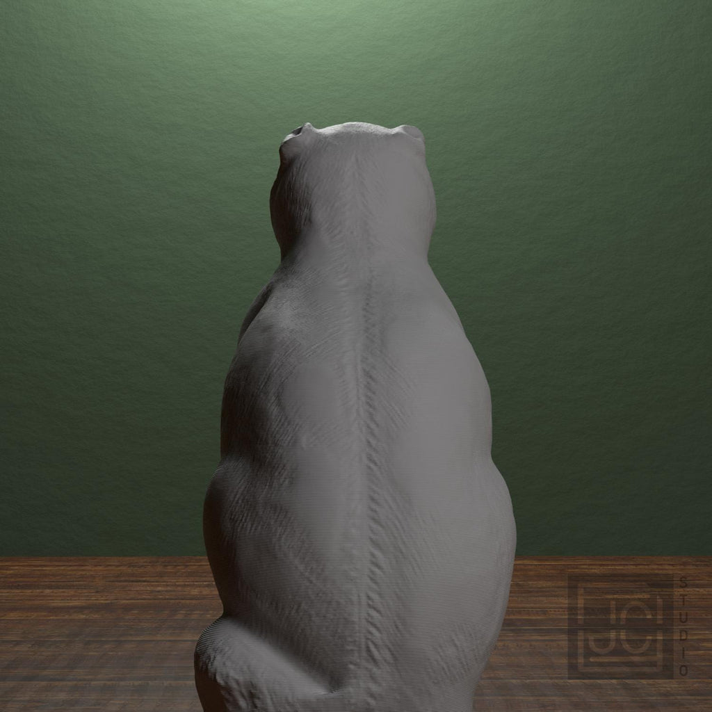 Chinese Porcelain Pug Dog A 3D Printed Collectible Sculpture