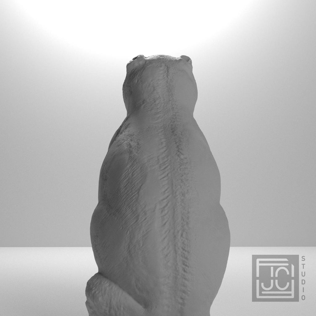 Chinese Porcelain Pug Dog B 3D Printed Collectible Sculpture