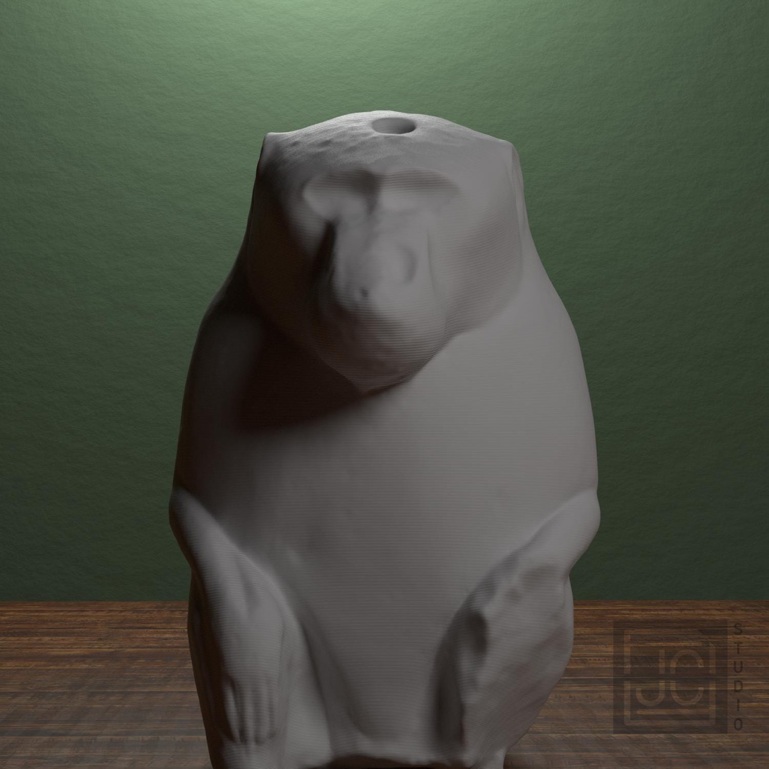 Baboon Statuette 3D Printed Museum Replica