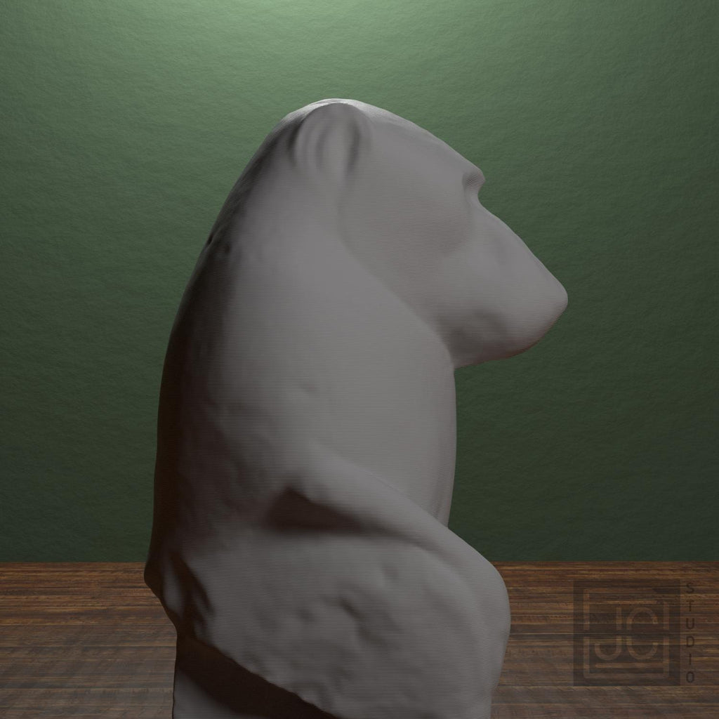 Baboon Statuette 3D Printed Museum Replica