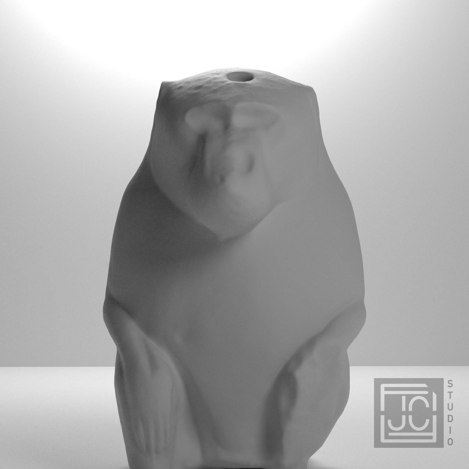 Baboon Statuette 3D Printed Museum Replica