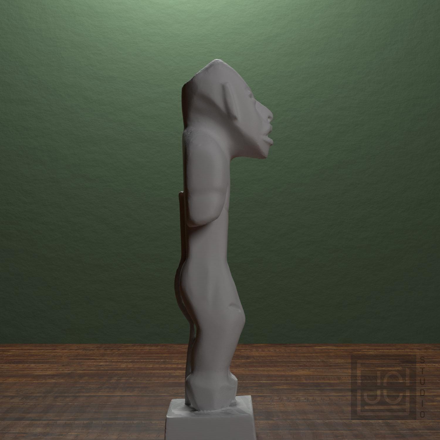 Olmec Man 3D Printed Museum Replica