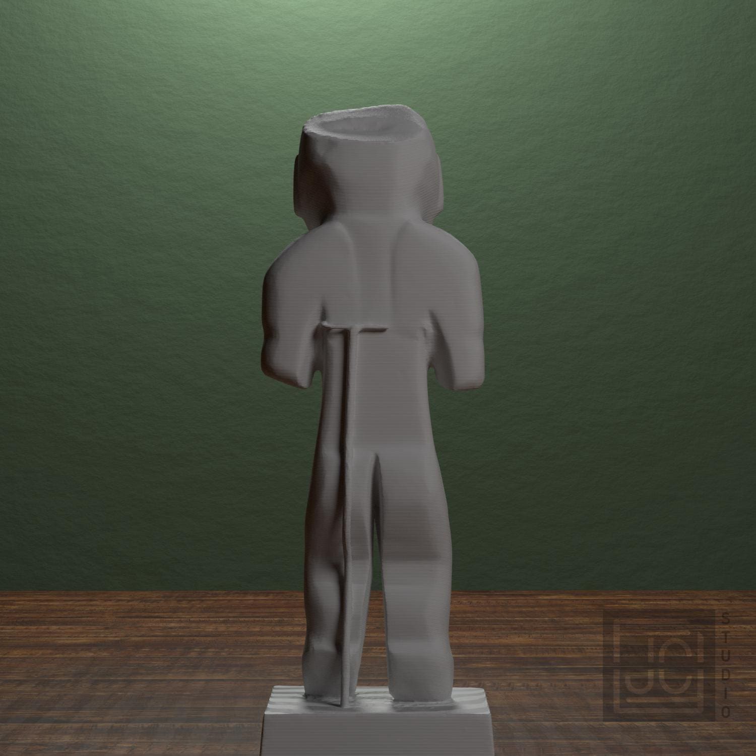 Olmec Man 3D Printed Museum Replica