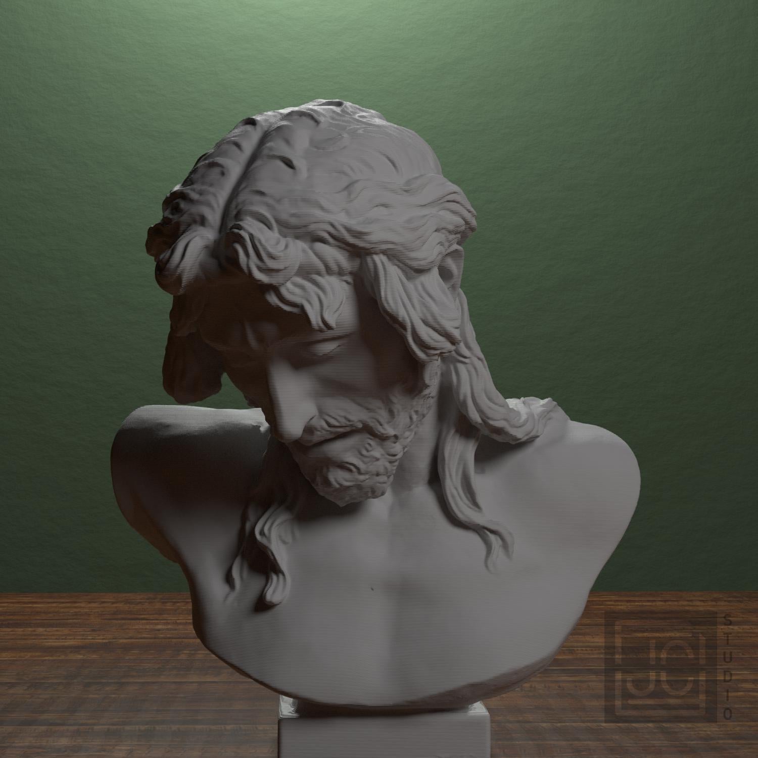 Christ on the Crucifix 3D Printed Collectible Sculpture