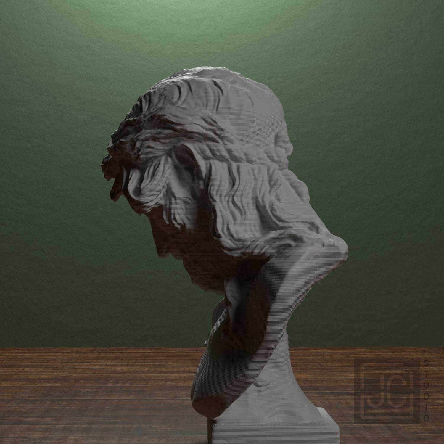 Christ on the Crucifix 3D Printed Collectible Sculpture