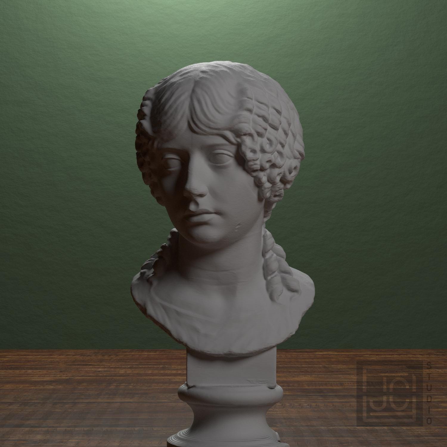 Minatia Polla 3D Printed Museum Portrait Replica