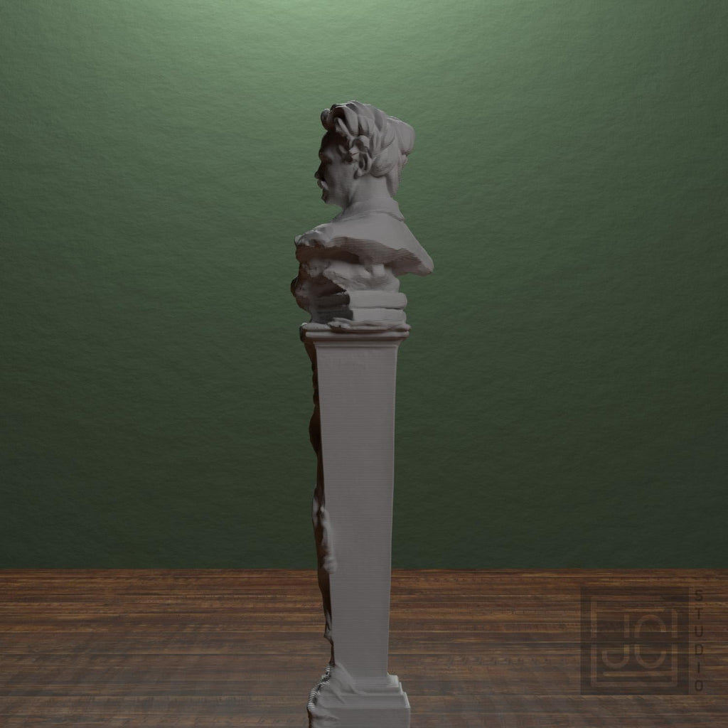Portrait of August Strindberg 3D Printed Collectible Bust