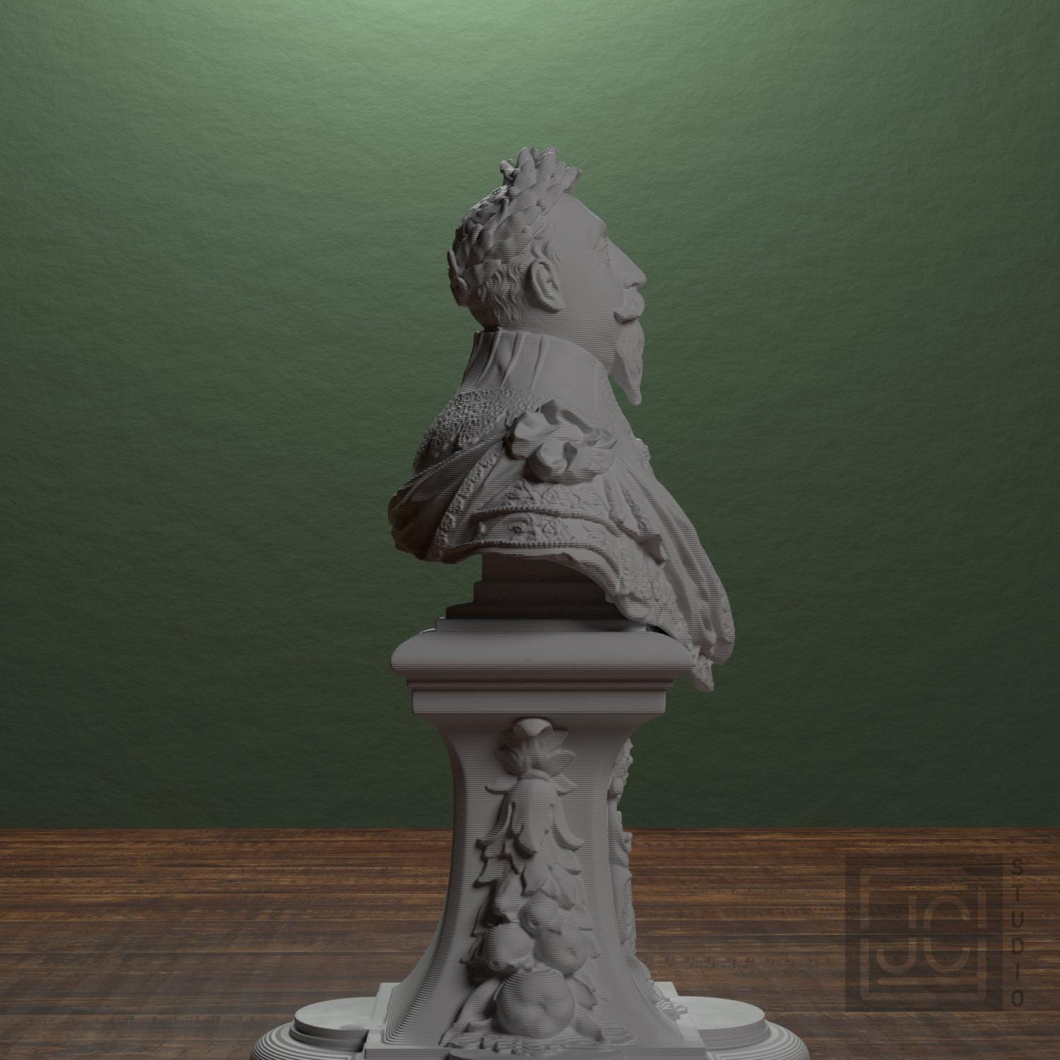 Gustav II Adolf, King of Sweden 3D Printed Collectible Bust