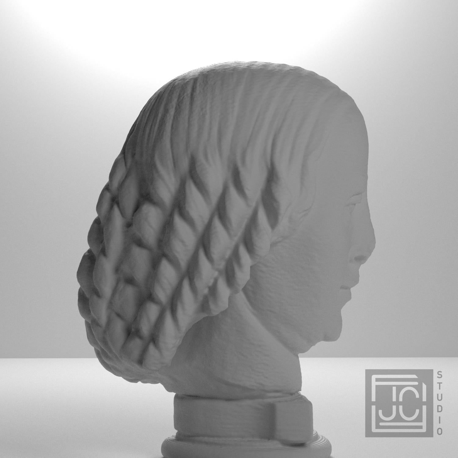 Female Head Statue Fragment 3D Printed Collectible Bust