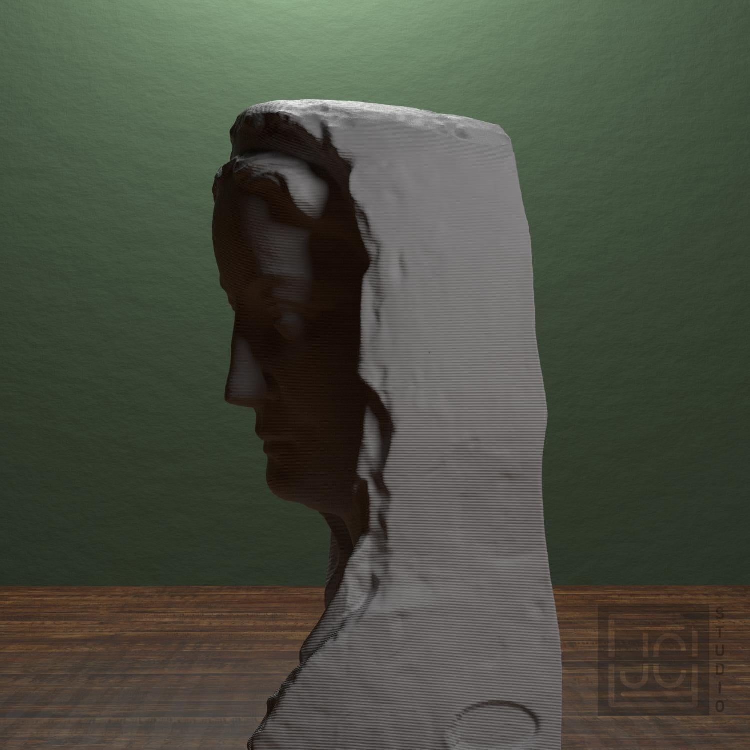 Head of a Wise Virgin 3D Printed Museum Replica