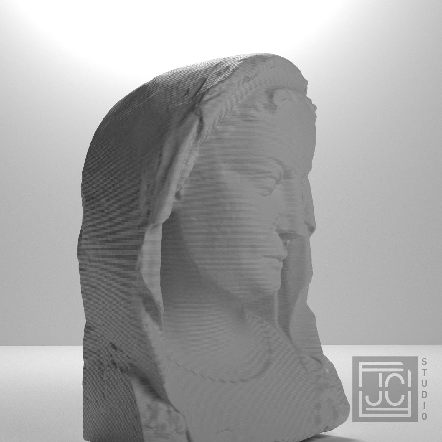 Head of a Wise Virgin 3D Printed Museum Replica