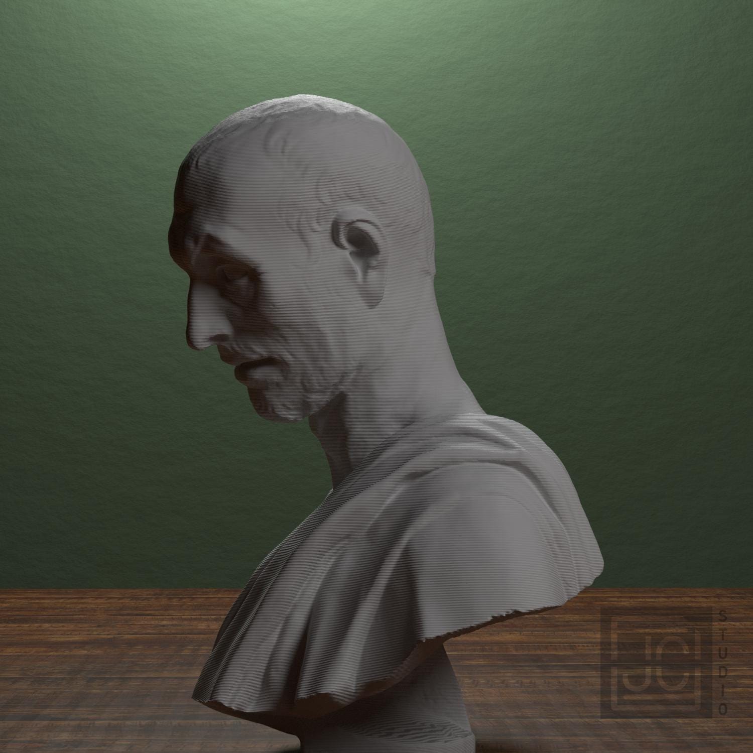 Museum Portrait 3D Printed Collectible Bust