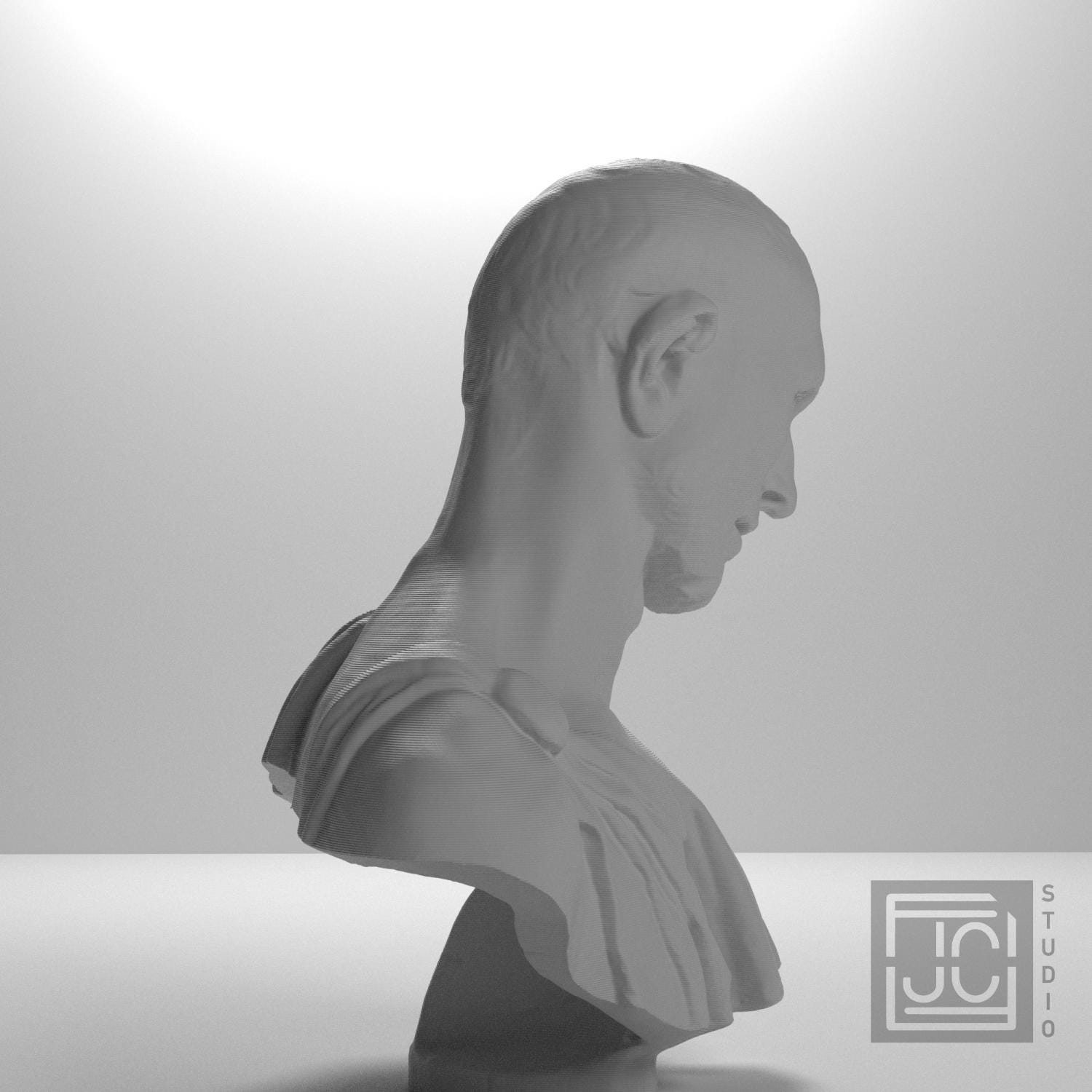 Museum Portrait 3D Printed Collectible Bust