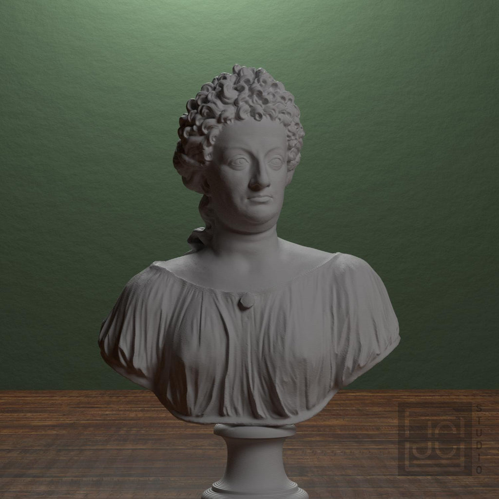 Queen Kristina of Sweden 3D Printed Museum Portrait Replica
