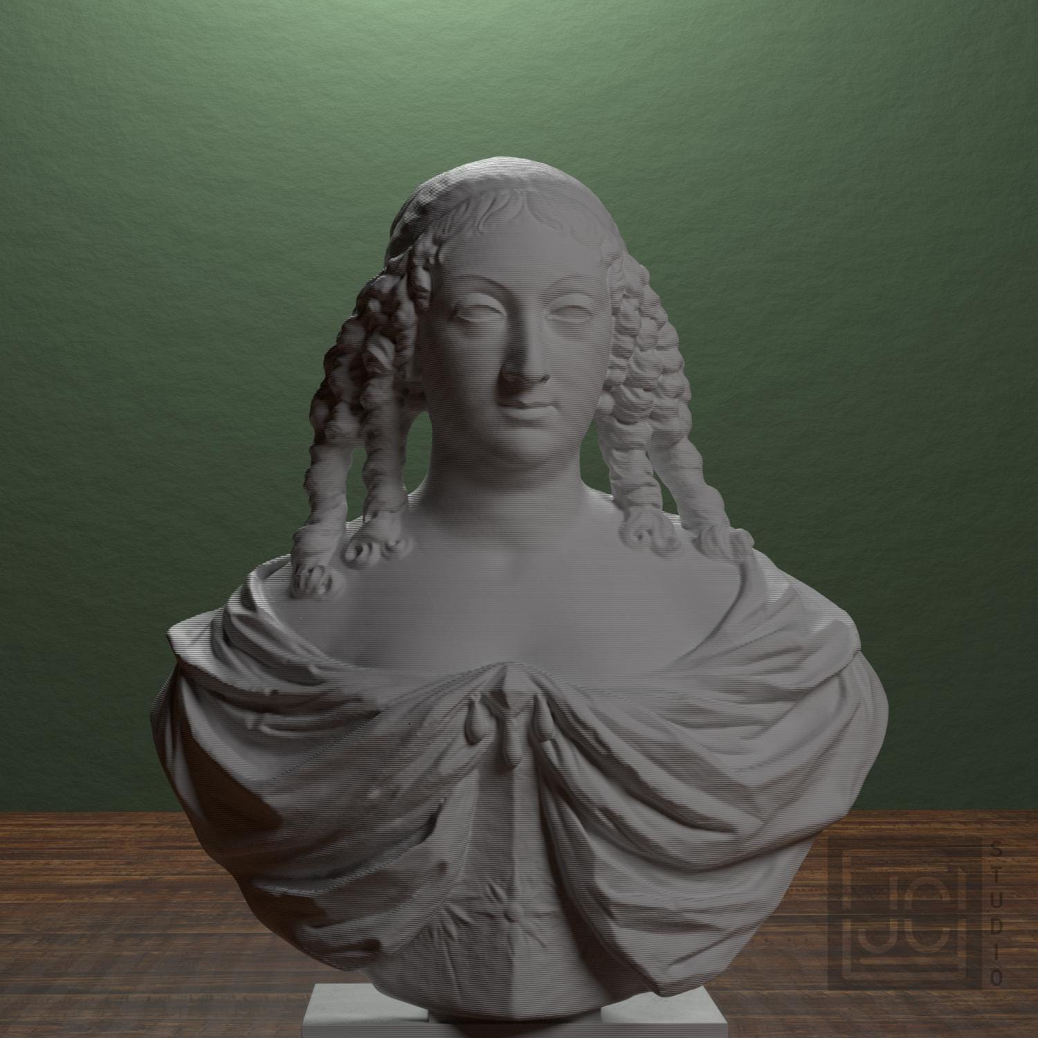 Marie Louise Gonzaga 3D Printed Collectible Bust