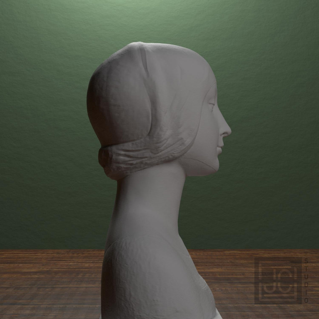 Portrait Bust, Possibly Isabella of Aragon - 3D Printed Replica