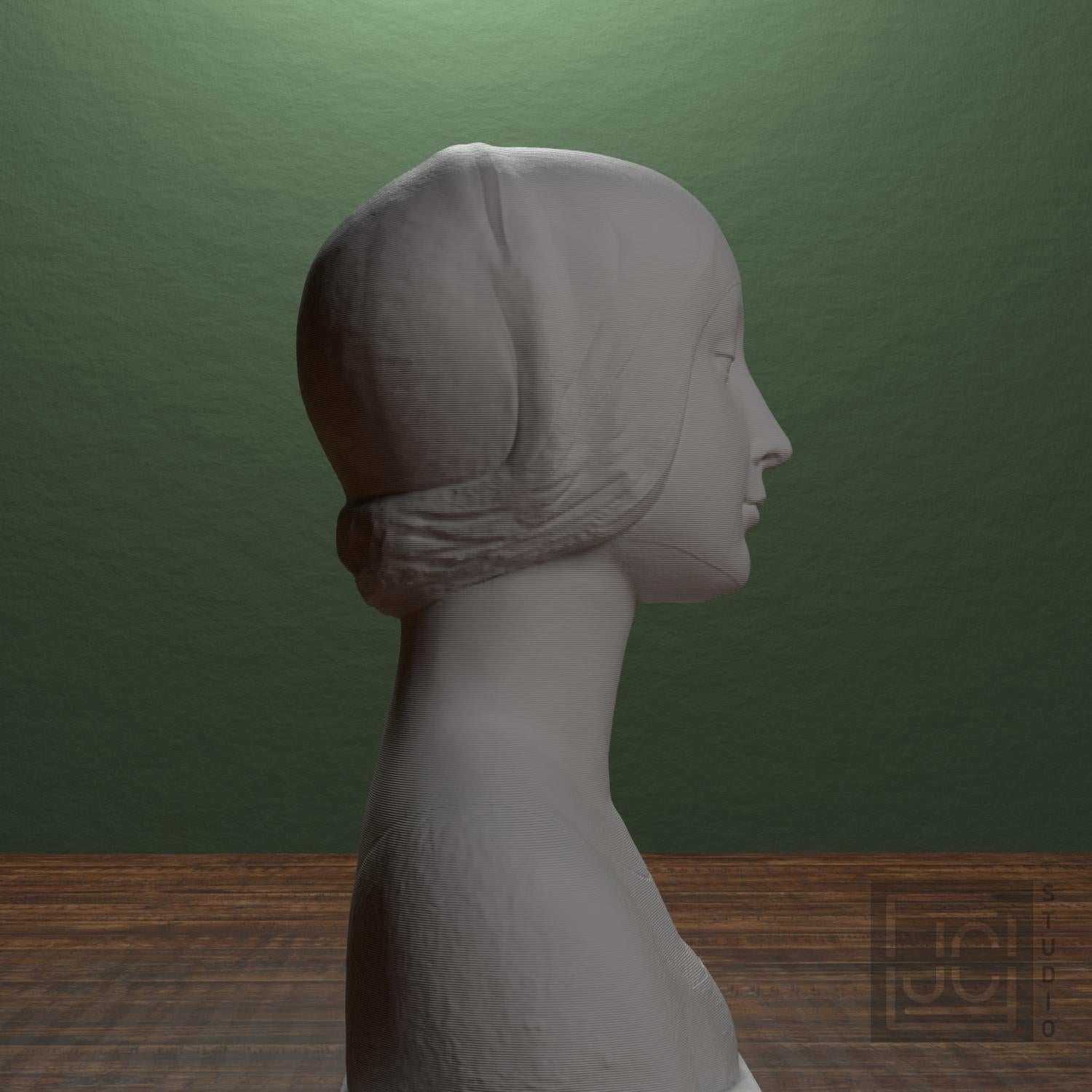 Portrait Bust, Possibly Isabella of Aragon - 3D Printed Replica