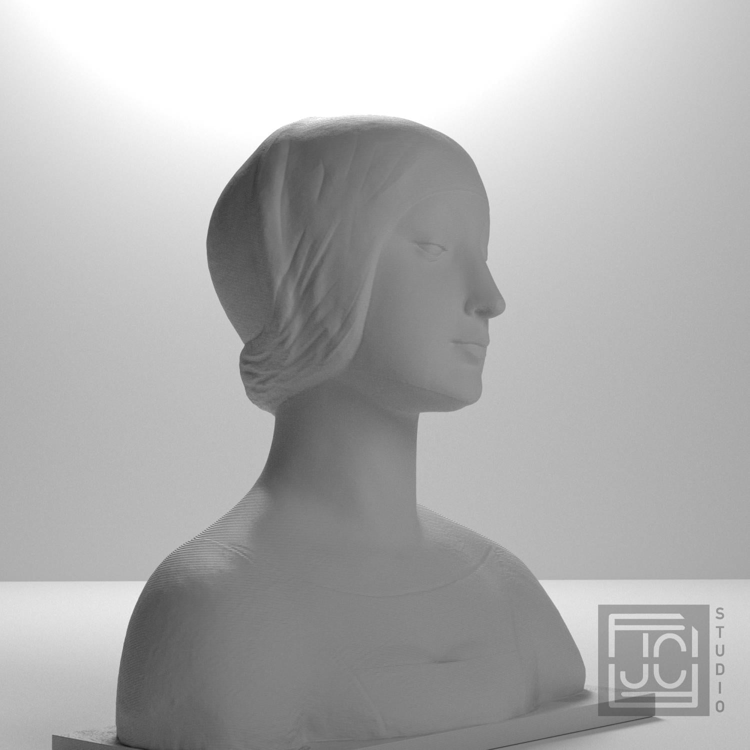 Portrait Bust, Possibly Isabella of Aragon - 3D Printed Replica
