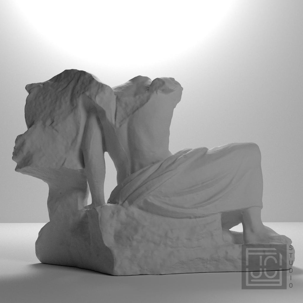 Cecrops and His Daughter Pandrosos 3D Printed Collectible Bust