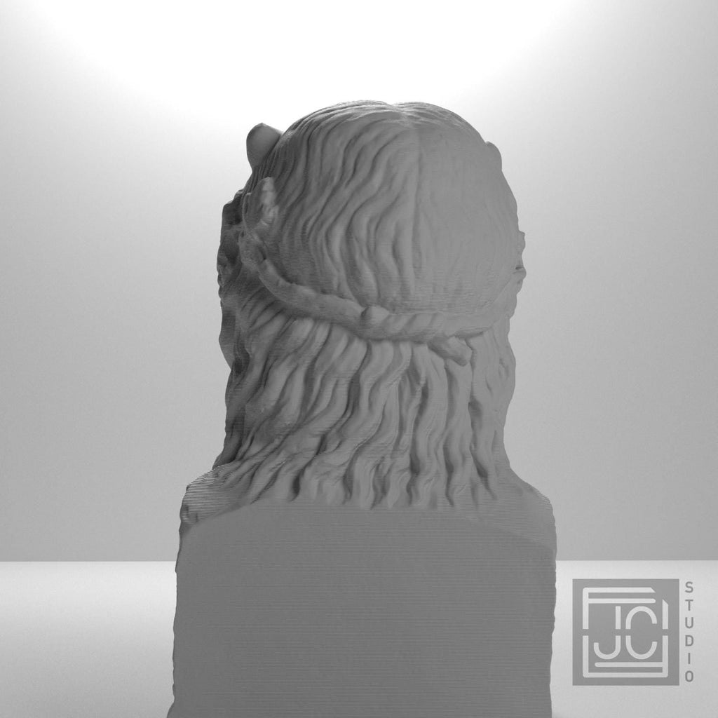 Horn-Crowned Sea Deity 3D Printed Museum Replica