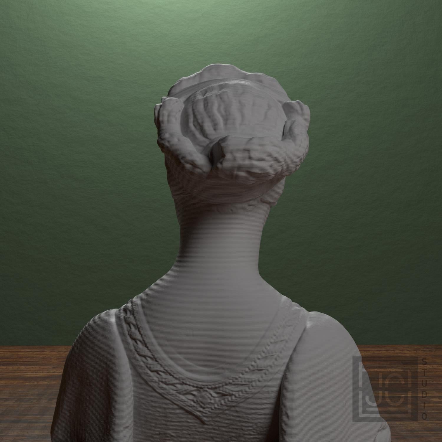 Portrait of a Young Woman 3D Printed Collectible Bust