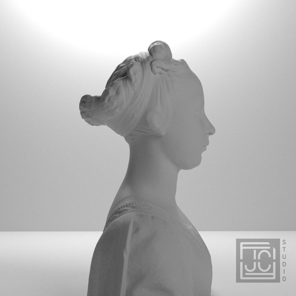 Portrait of a Young Woman 3D Printed Collectible Bust