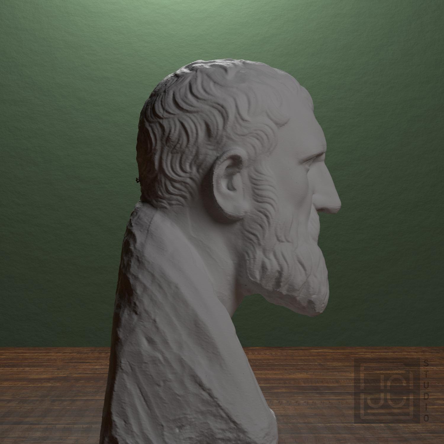 Zeno of Kition 3D Printed Collectible Bust