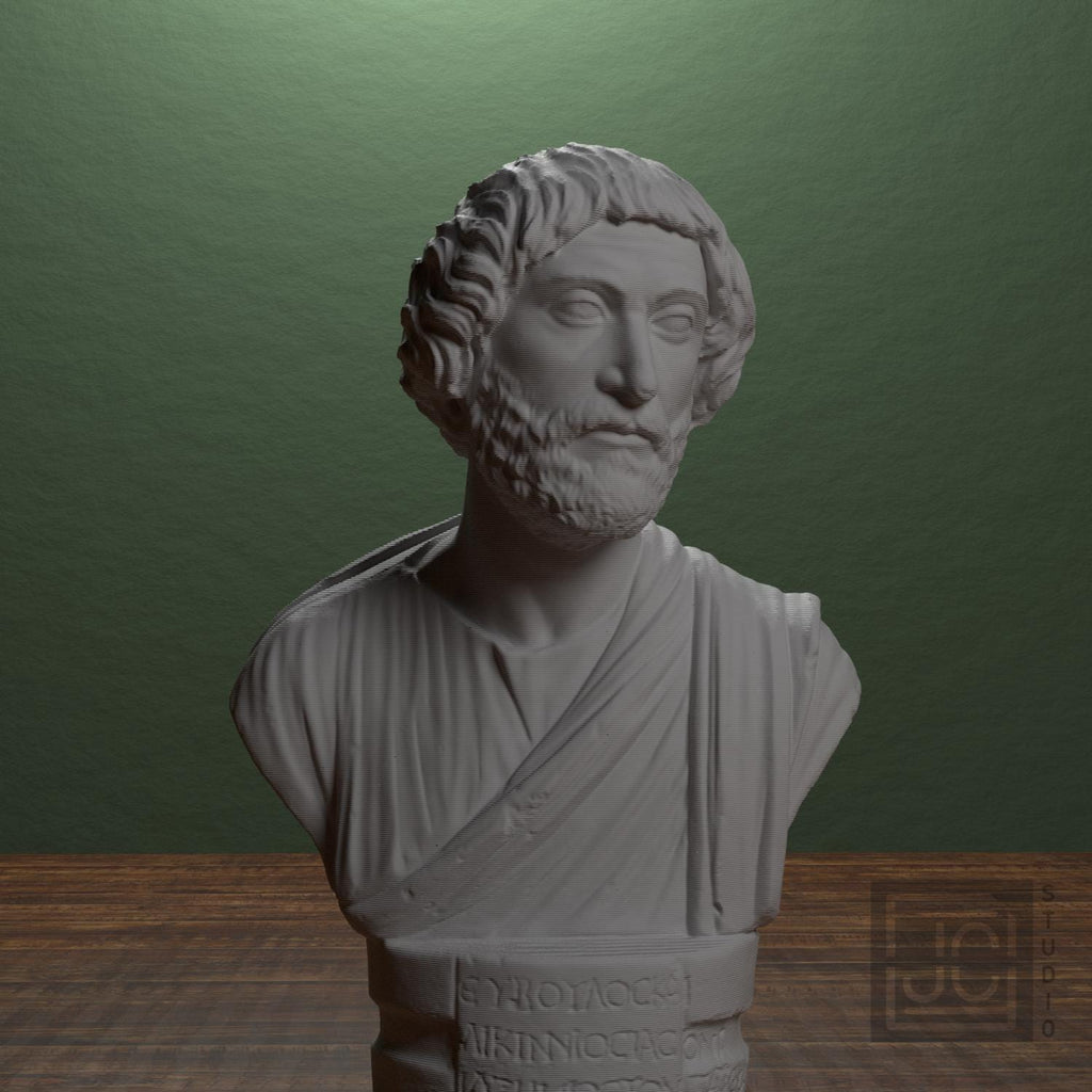 Portrait Bust of a Barbarian 3D Printed Museum Replica