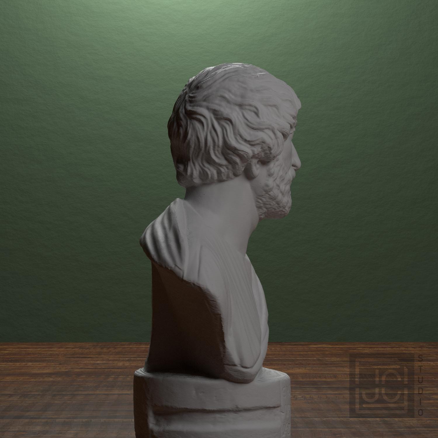 Portrait Bust of a Barbarian 3D Printed Museum Replica