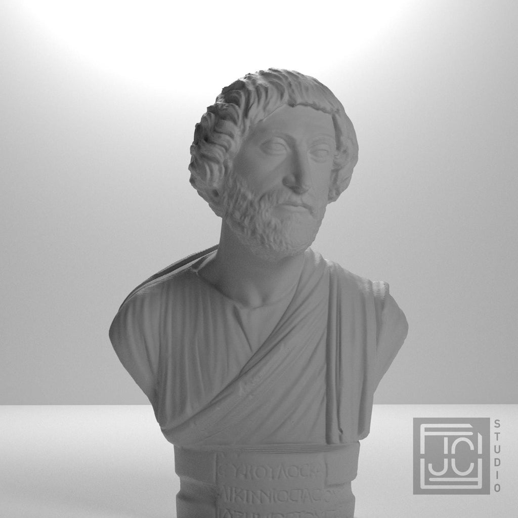 Portrait Bust of a Barbarian 3D Printed Museum Replica