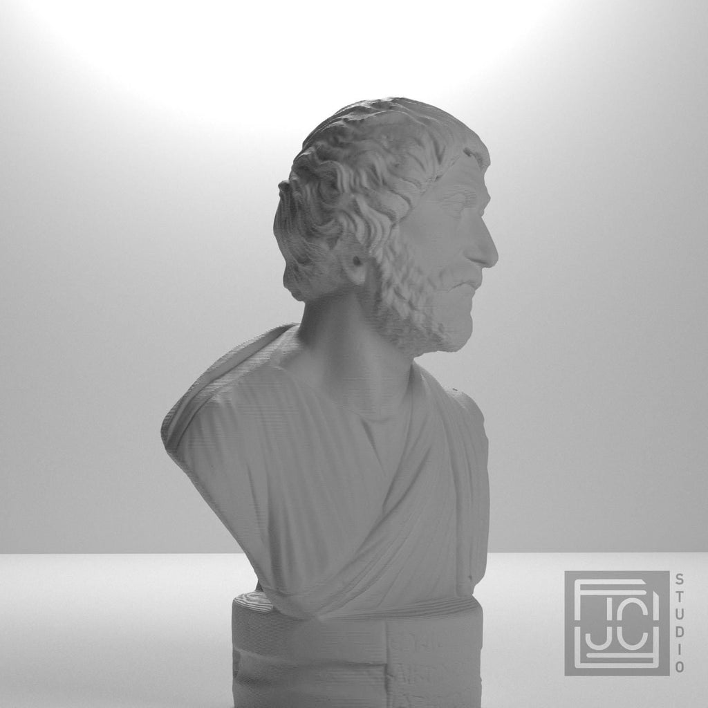 Portrait Bust of a Barbarian 3D Printed Museum Replica