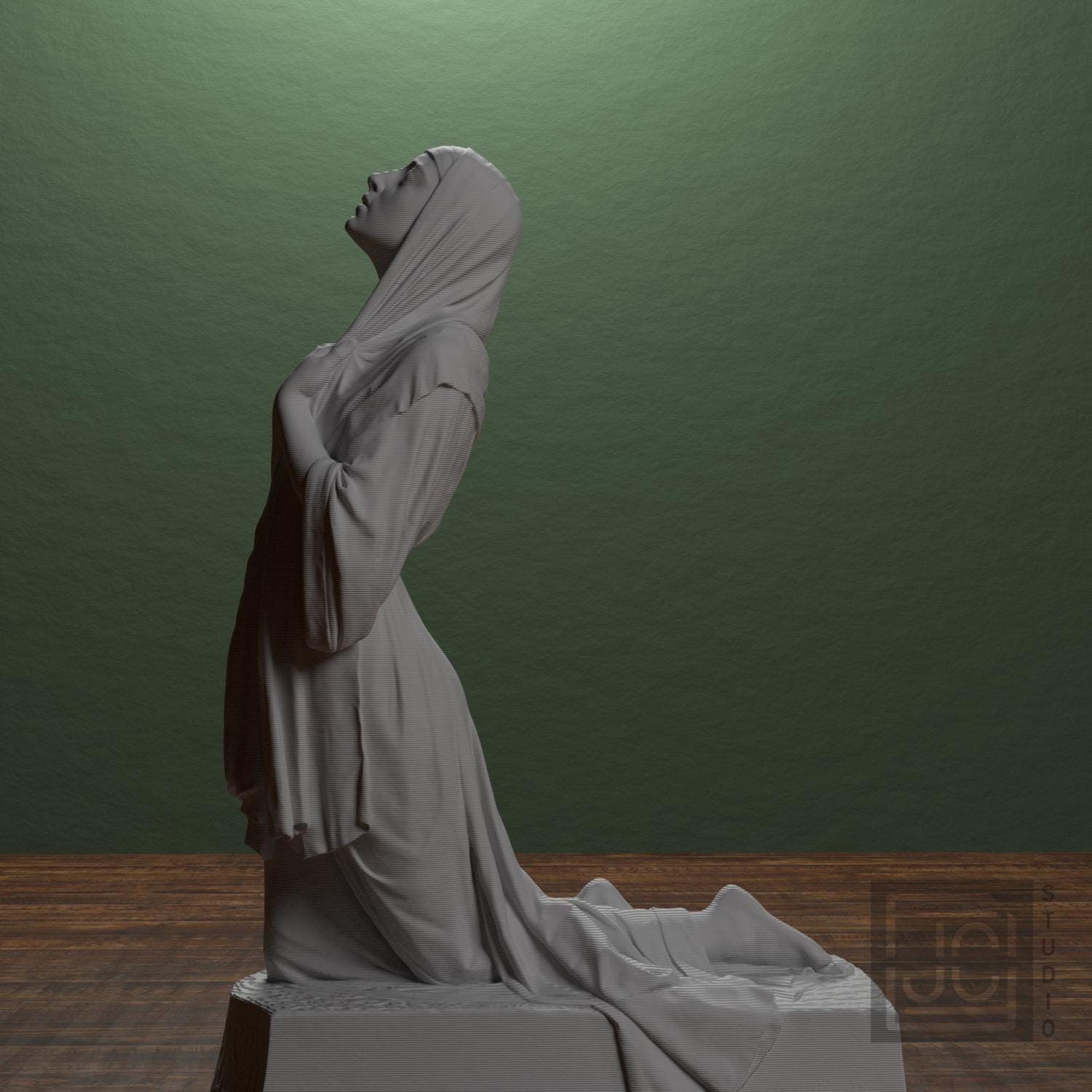 The Annunciation 3D Printed Collectible Sculpture
